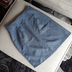 Slate Grey Blue High Waist Pencil Skirt